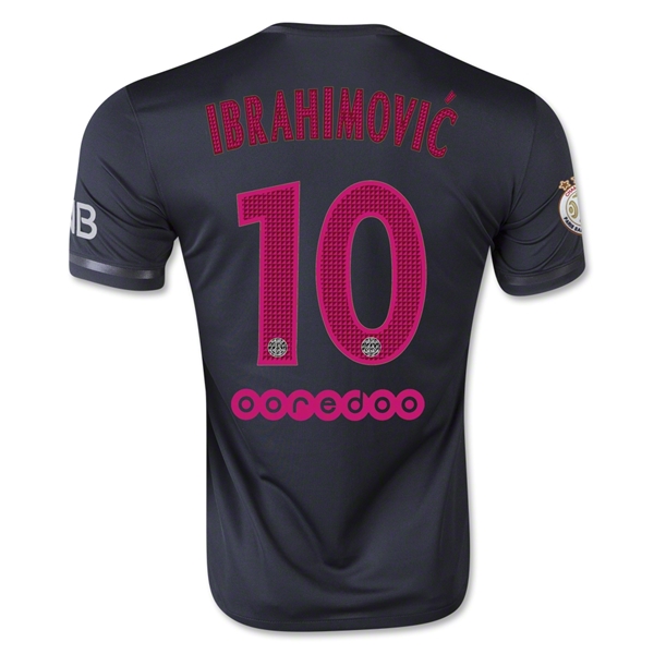 PSG 2015-16 IBRAHIMOVIC #10 Third Soccer Jersey
